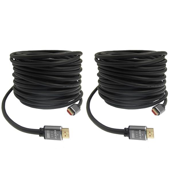 50 ft HDMI Cable High Speed 18Gbps 4K 60Hz Compatible for TV PS3 PS4 and More Long HDMI Cable for Gaming and Streaming 2PCS