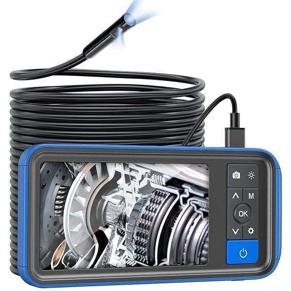 Teslong 50ft Sewer Camera - 1080P Drain Inspection with Light | Flexible Borescope for Plumbing & Ducts
