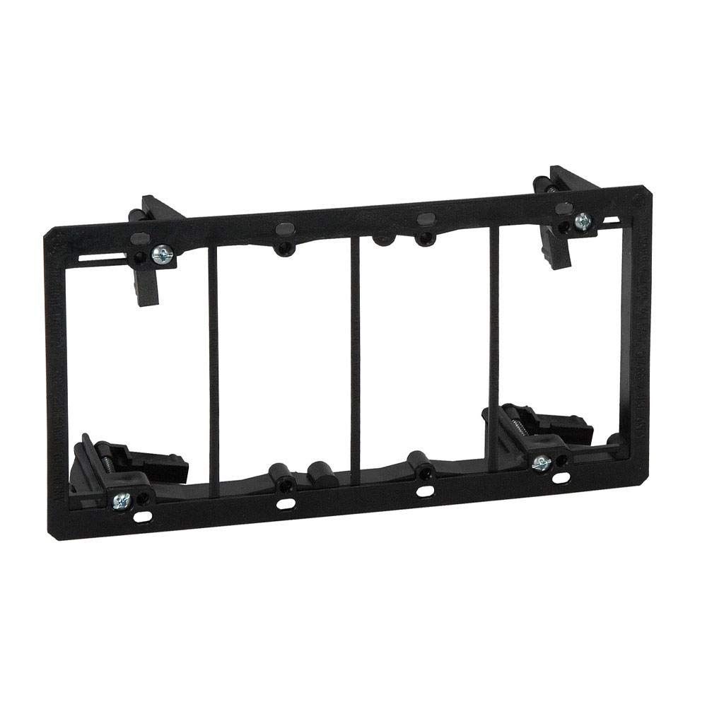 ARLINGTON INDUSTRIES LV4 2477657 Low Voltage 4 Gang Mounting Bracket - Ideal for Existing Construction, Black Finish