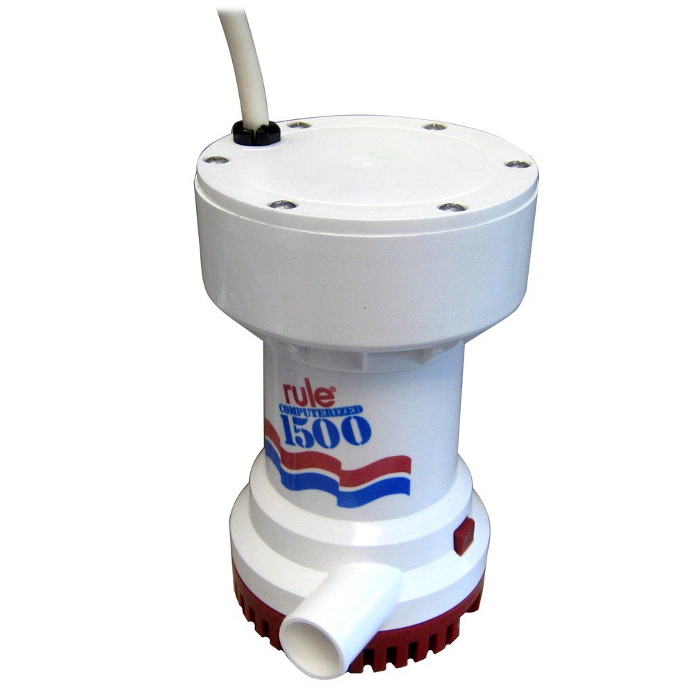 Rule 02 Marine Bilge Pump 1500 GPH - Non-Automatic 12 Volt for Reliable Boat Drainage