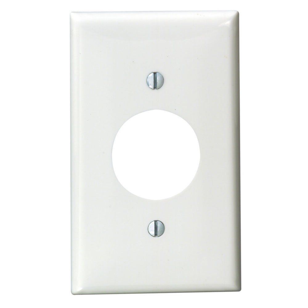 Leviton 80704-W 1-Gang Wallplate - 1.406-Inch Hole Device Receptacle, White | Durable & Stylish Solution