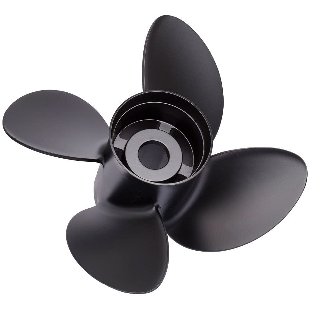"Solas 9513-145-17 Rubex 4 Aluminum Propeller - 14.5" Diameter, 17" Pitch, RH - High Performance Black Blade"