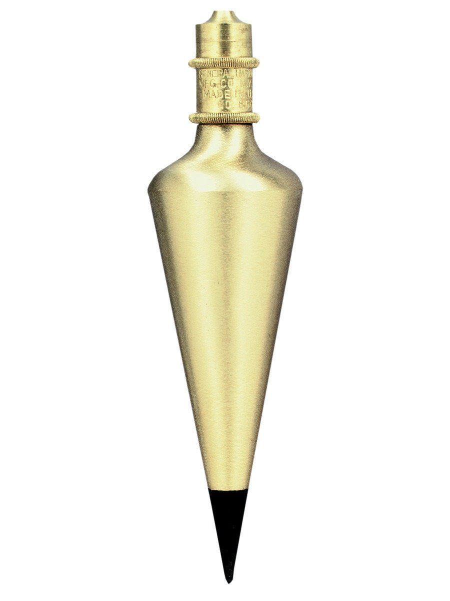 Buy General Tools 800-12 Brass Plumb Bob - 12 Ounce Precision Tool for Accurate Leveling