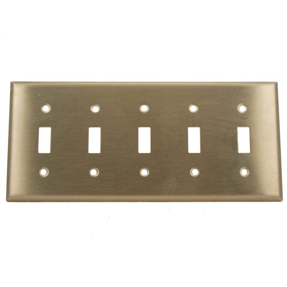 Leviton 84023-40 SS WP 5G TGL: Standard Size Wall Plate for Enhanced Connectivity