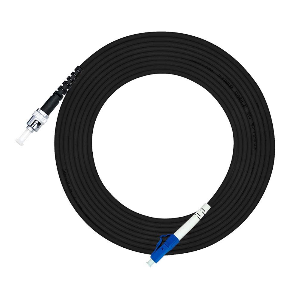 Jeirdus 300M ST to ST Outdoor Armored Simplex 9/125 SM Fiber Optic Cable Jumper - High-Quality 300M Optical Patch Cord