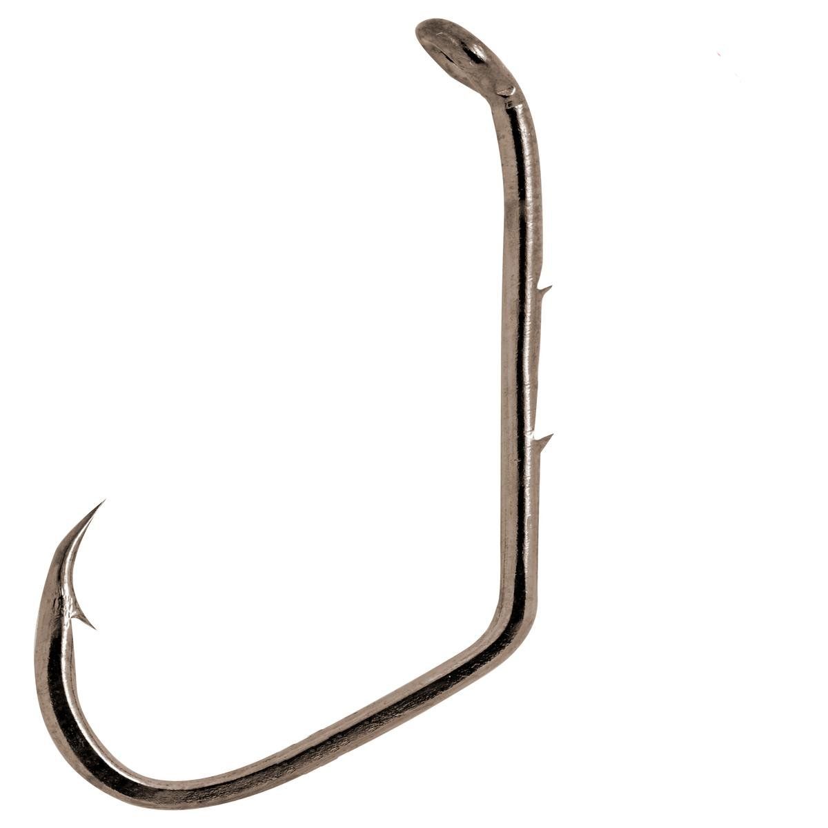 Matzuo Sickle Baitholder Offset Down Eye Hook - Black Chrome, Size 6 for Ultimate Fishing Success