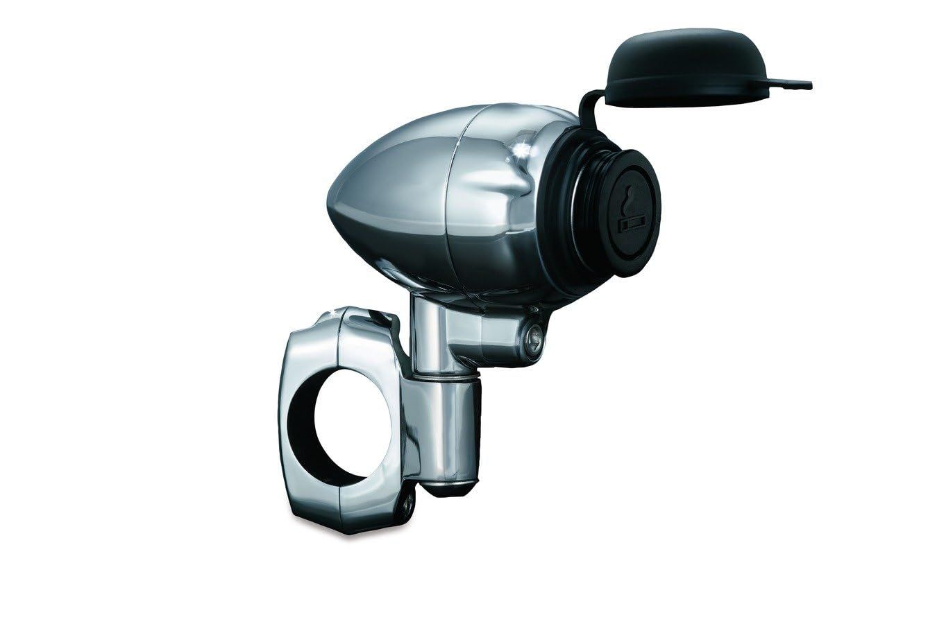 "Kuryakyn 1423 Motorcycle Handlebar Charger: Universal Power Point for 1" Bars in Chrome & Black"