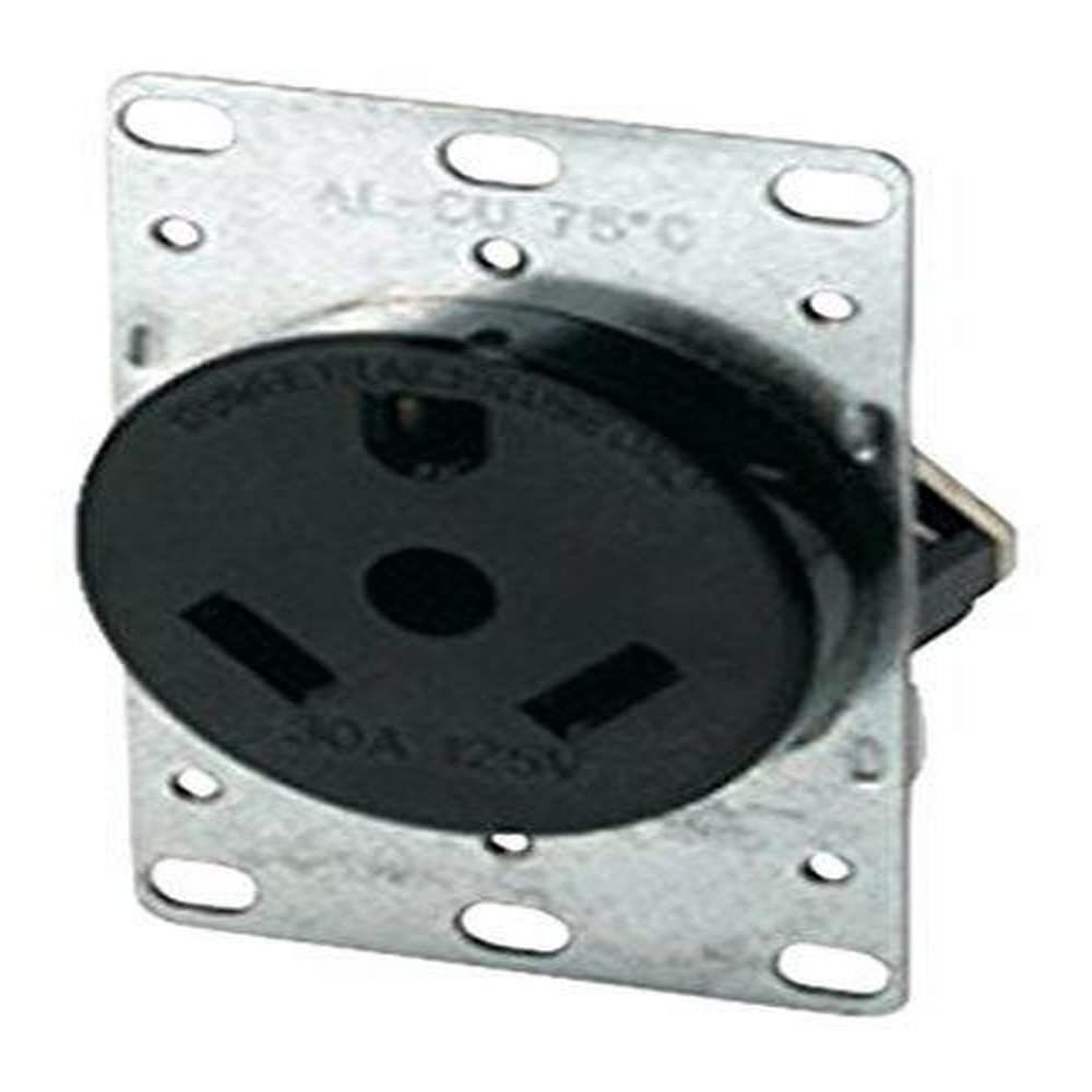 Buy Eaton 1263 30-Amp 2-Pole 3-Wire 125V Heavy Duty Flush Mount Power Receptacle - Brown