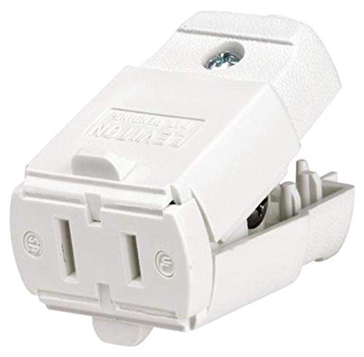Leviton 102-WP 15 Amp Cord Outlet - 125 Volt, White, 1 Pack | Durable & Reliable Electrical Solution