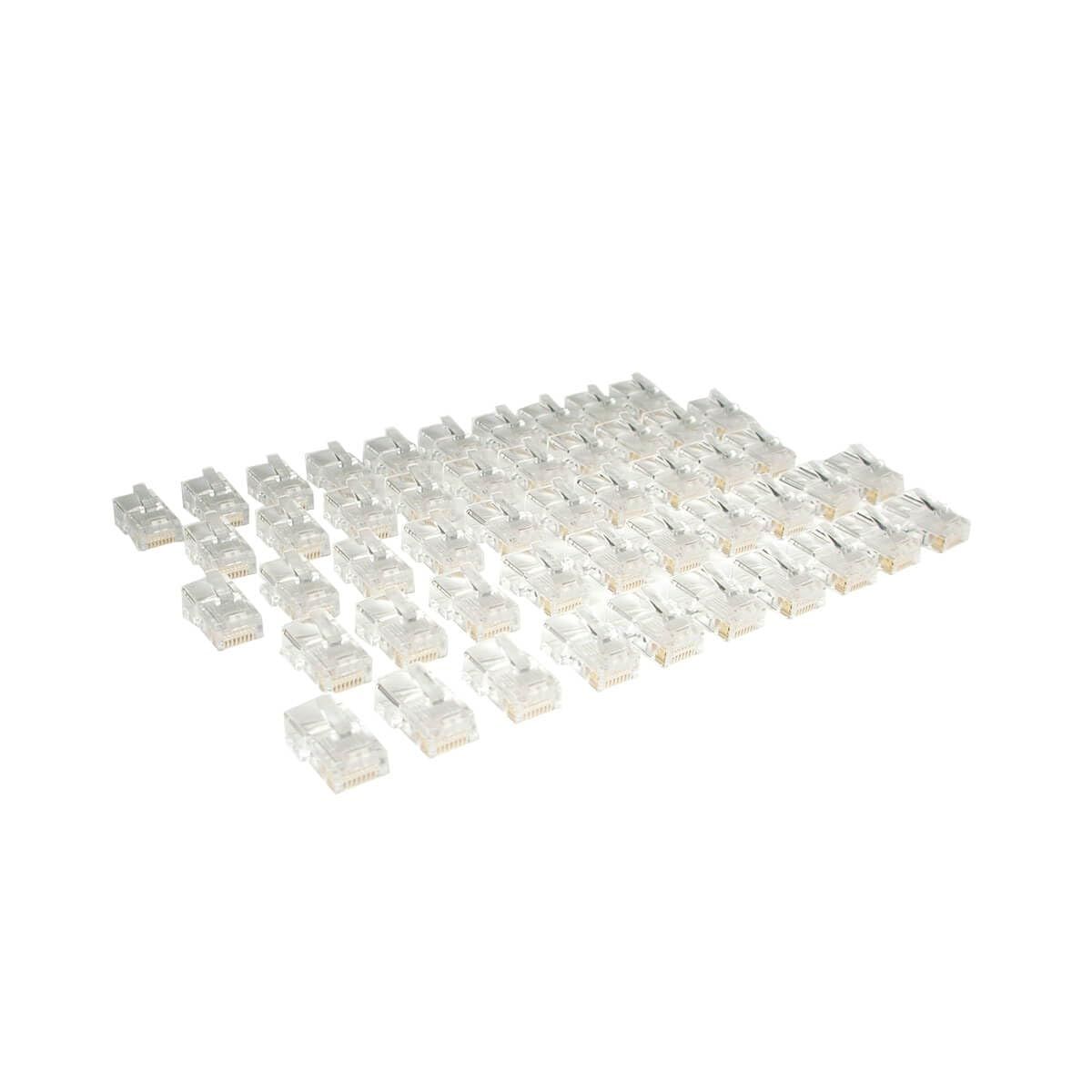 Tripp Lite Cat5e RJ45 Connectors 50-Pack for Stranded Cable - TAA Compliant, High-Quality Networking Solution