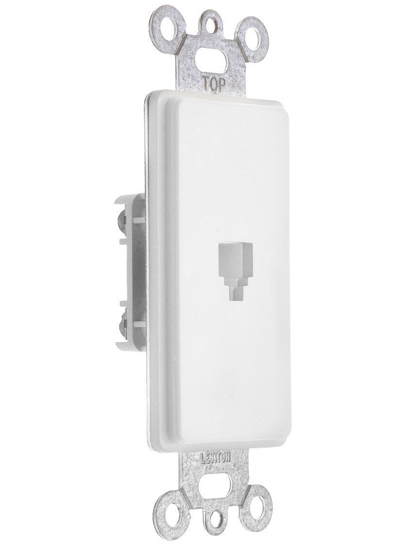 Leviton 40649-W 6P4C Screw Terminals - White Decora Insert for Easy Installation