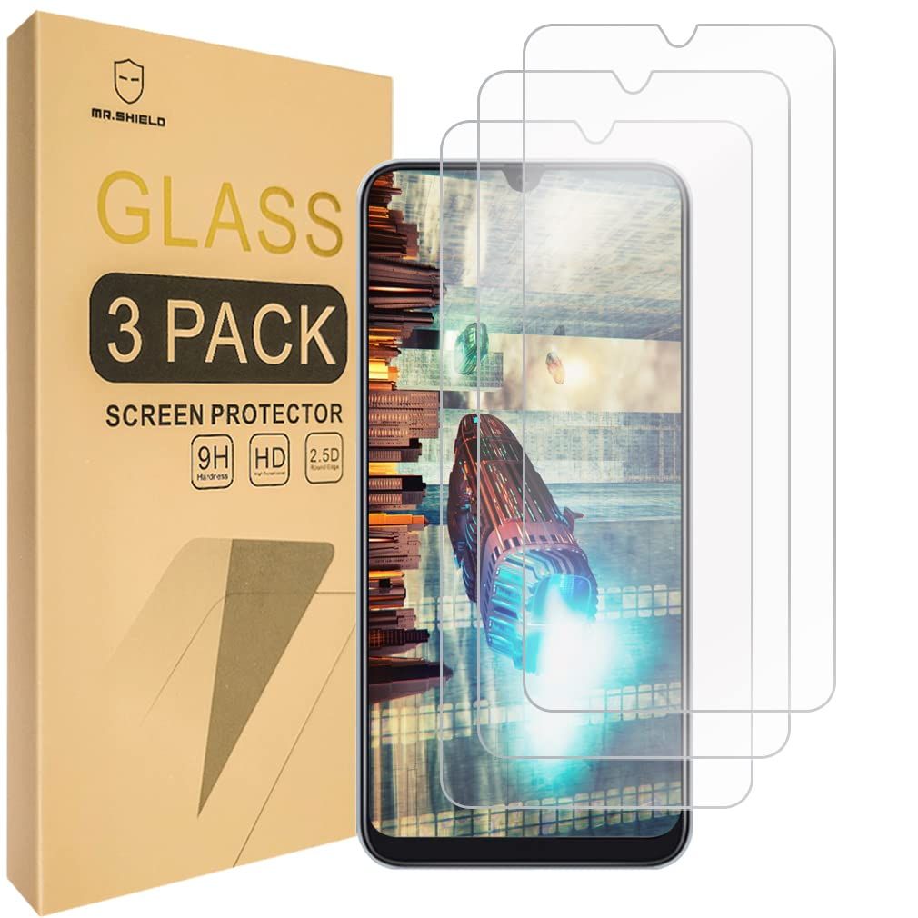 Mr. Shield 3-Pack Tempered Glass Screen Protector for Samsung Galaxy A50 - Lifetime Replacement Included