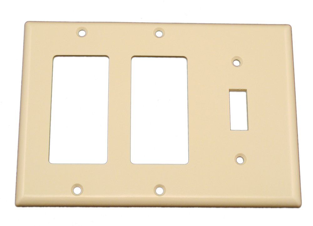 Leviton 80431-T LA WP 3G 1TGL/2DEC: Premium Wall Plate for Enhanced Home Wiring Solutions