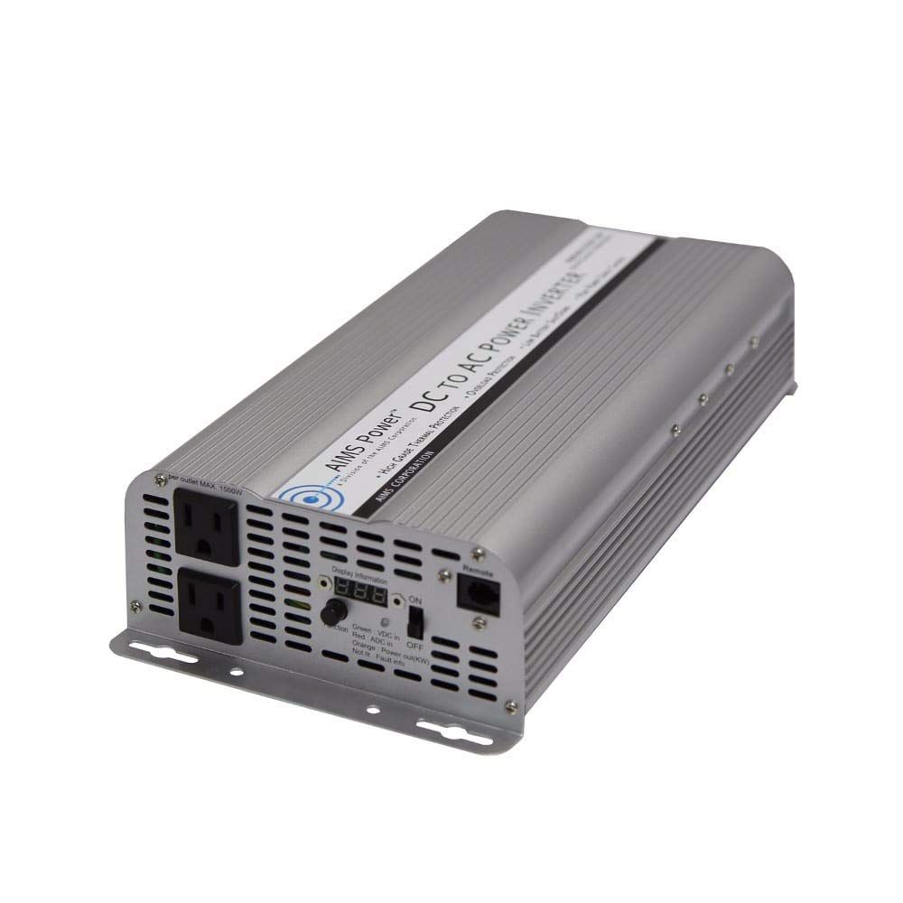 Buy AIMS Power 2500W Modified Sine Inverter - 5000W Surge, Multiple AC Outlets for Reliable Power