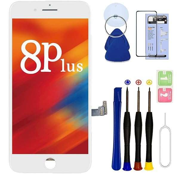 "iPhone 8 Plus Screen Replacement 5.5" LCD Digitizer with 3D Touch & Repair Tools - White"