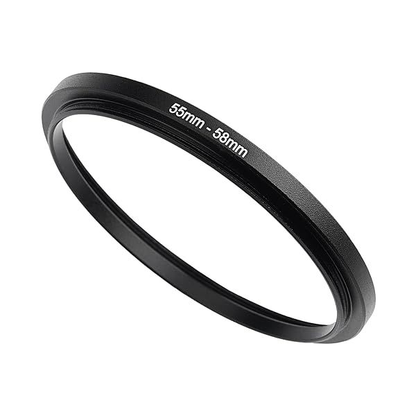 55mm to 58mm Step-Up Ring Filter Adapter for UV, ND, CPL - Metal Filter Adapter for All Brands