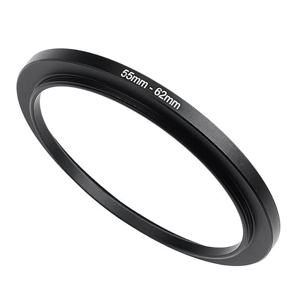 55mm to 62mm Step-Up Ring Filter Adapter for UV, ND, CPL - Metal Filter Adapter for All Brands