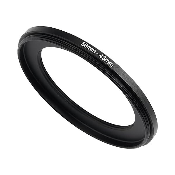 58mm to 43mm Step-Down Ring Filter Adapter for UV, ND, CPL - Metal Filter Adapter for All Brands