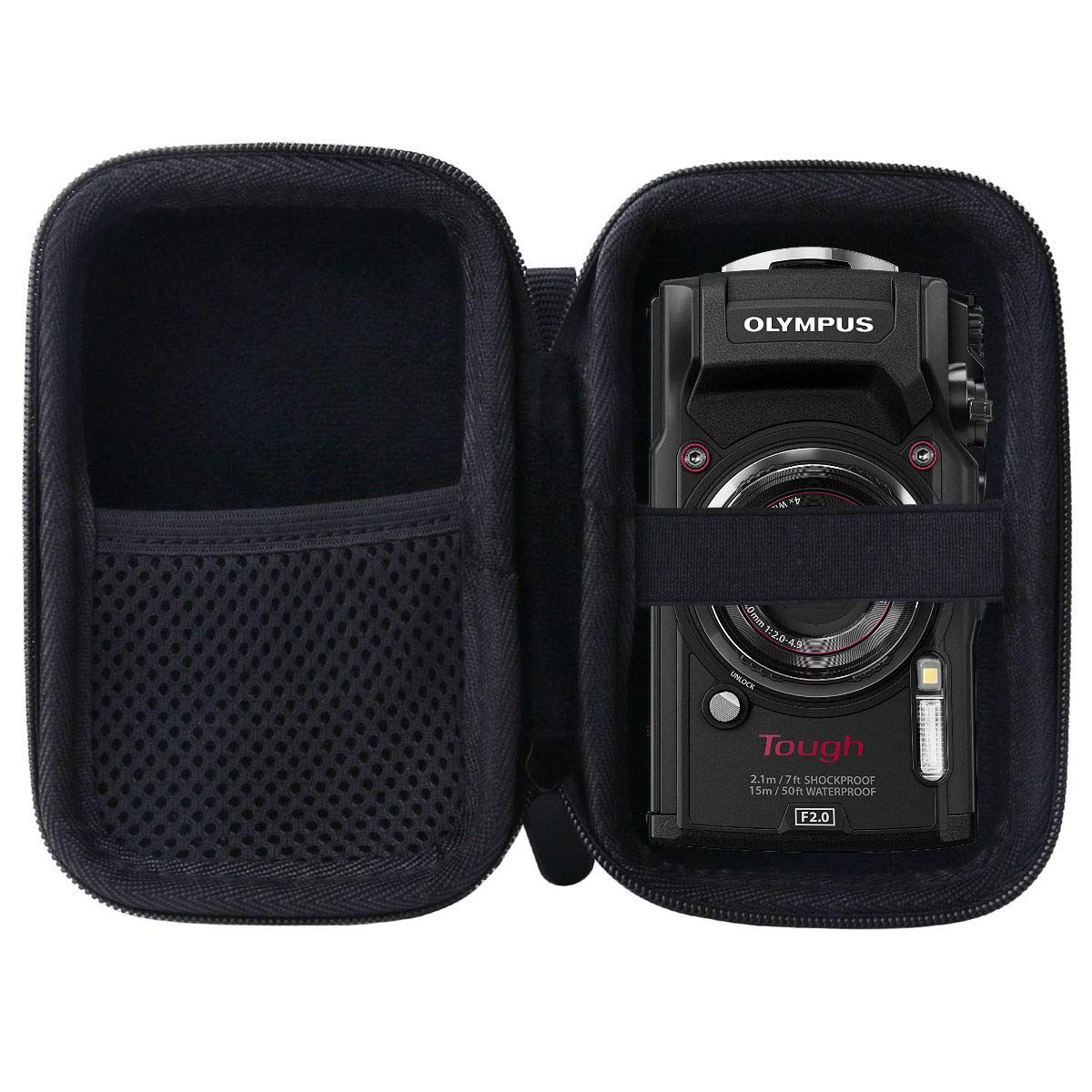 WERJIA Hard Carrying Case for Olympus Tough TG-7/TG-6/TG-5/TG-4 - Durable Black Storage Case for Digital Cameras