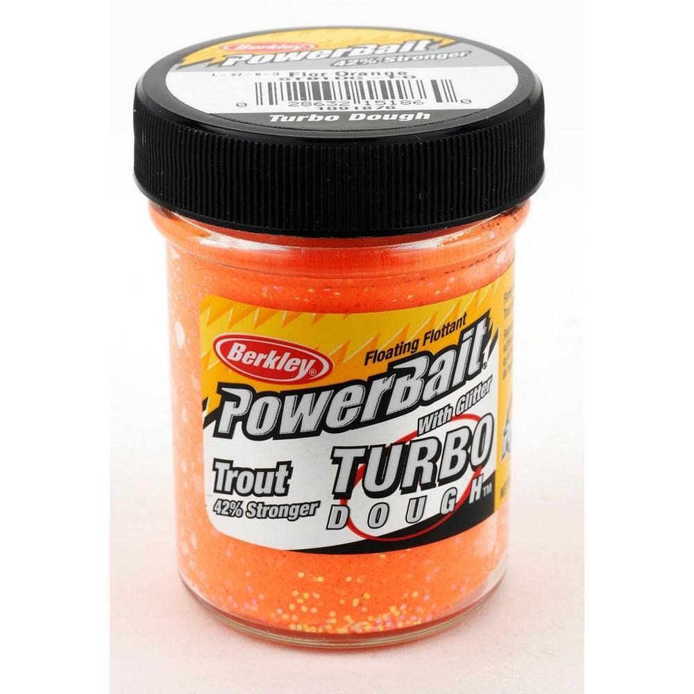 Buy Berkley PowerBait Glitter Turbo Dough - Fluorescent Orange, 1.75 oz for Ultimate Fishing Success!