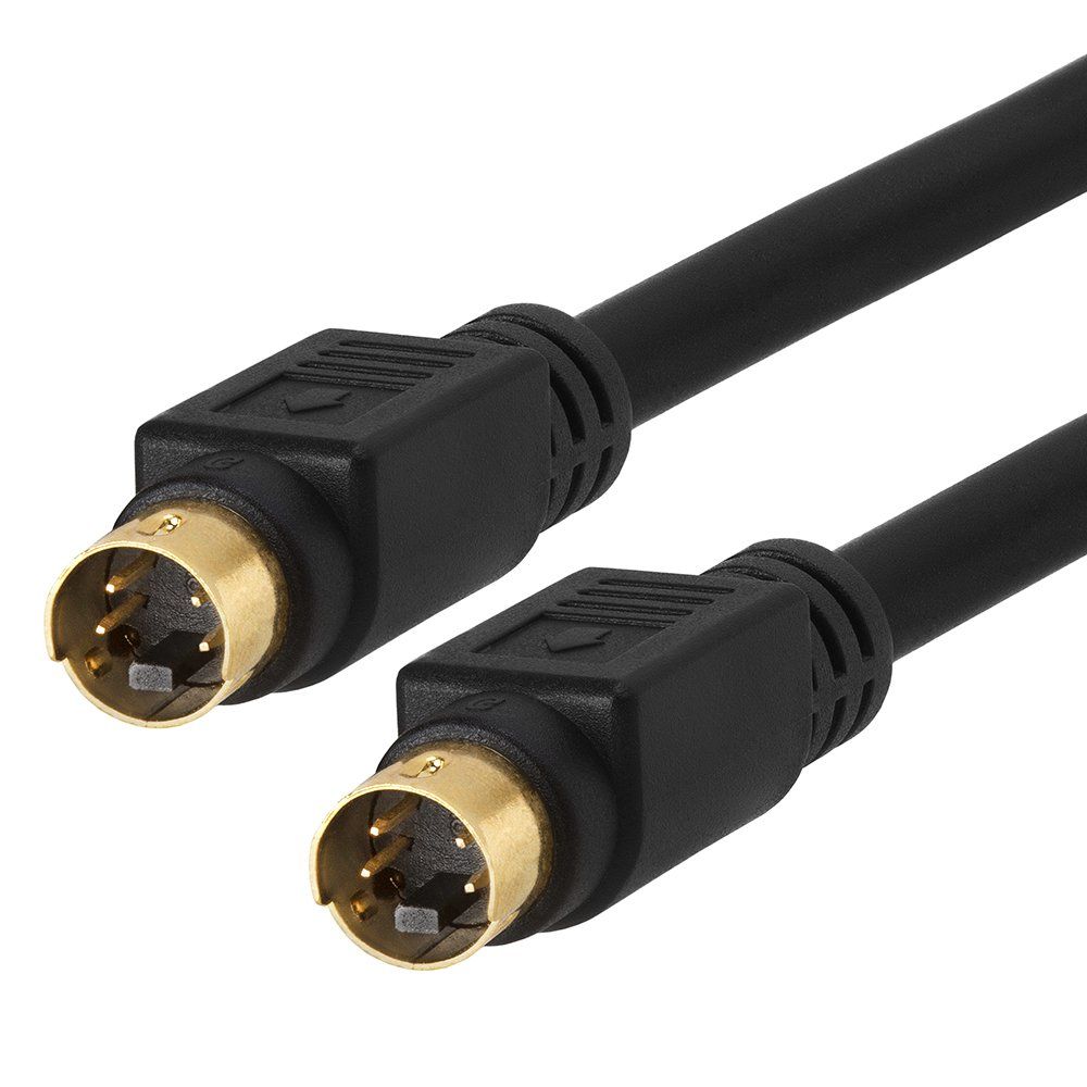 Buy Cmple 50ft Gold Plated S-Video Cable (SVHS) - High-Quality 4 Pin Connection for Superior Video Performance