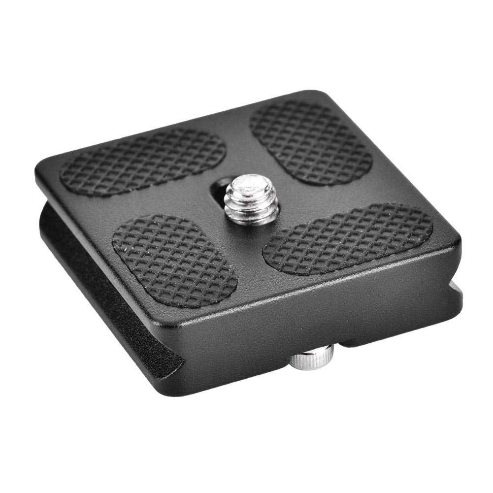 "Quick Release Plate with 1/4" Screw Mount for Tripods & Monopods - PU40 Clamp Adapter for SLR Cameras"