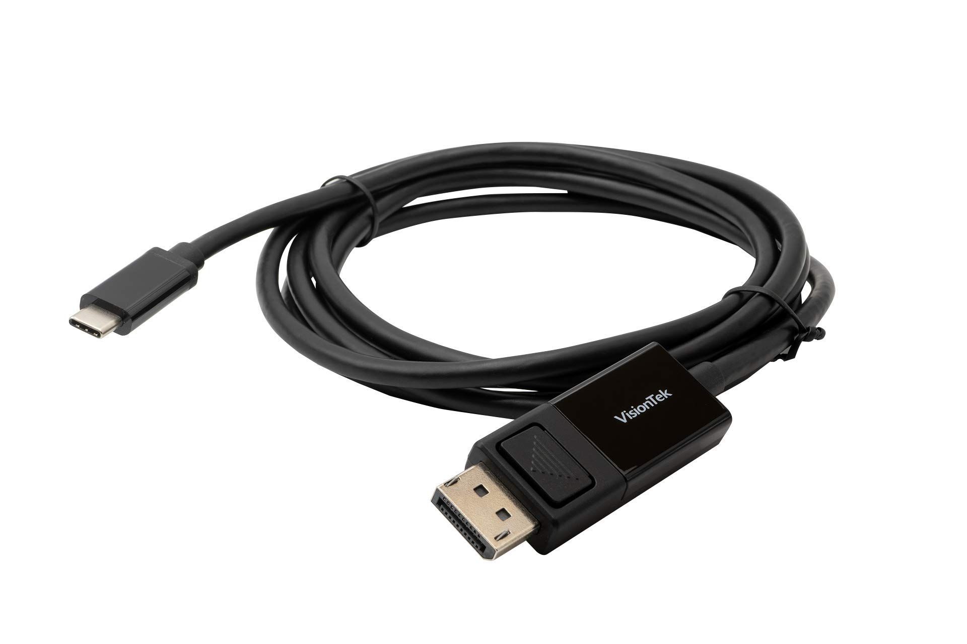 VisionTek USB-C to DisplayPort 1.4 Active Cable 2M - Bi-Directional M/M for High-Quality Video