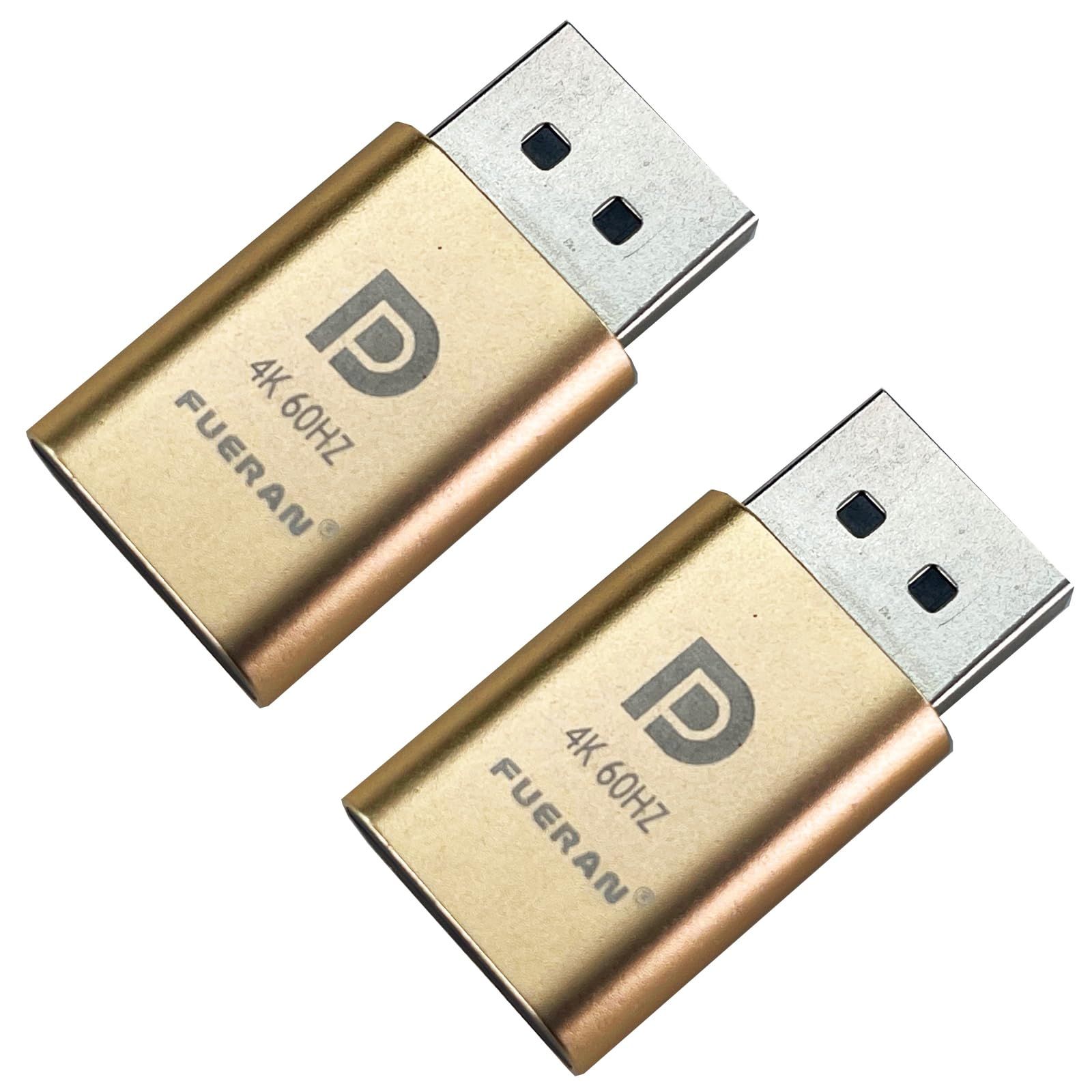 FUERAN DP Display Emulator: 4K 4096x2160@60Hz Dummy Plug for Headless Setup - EDID Compatible