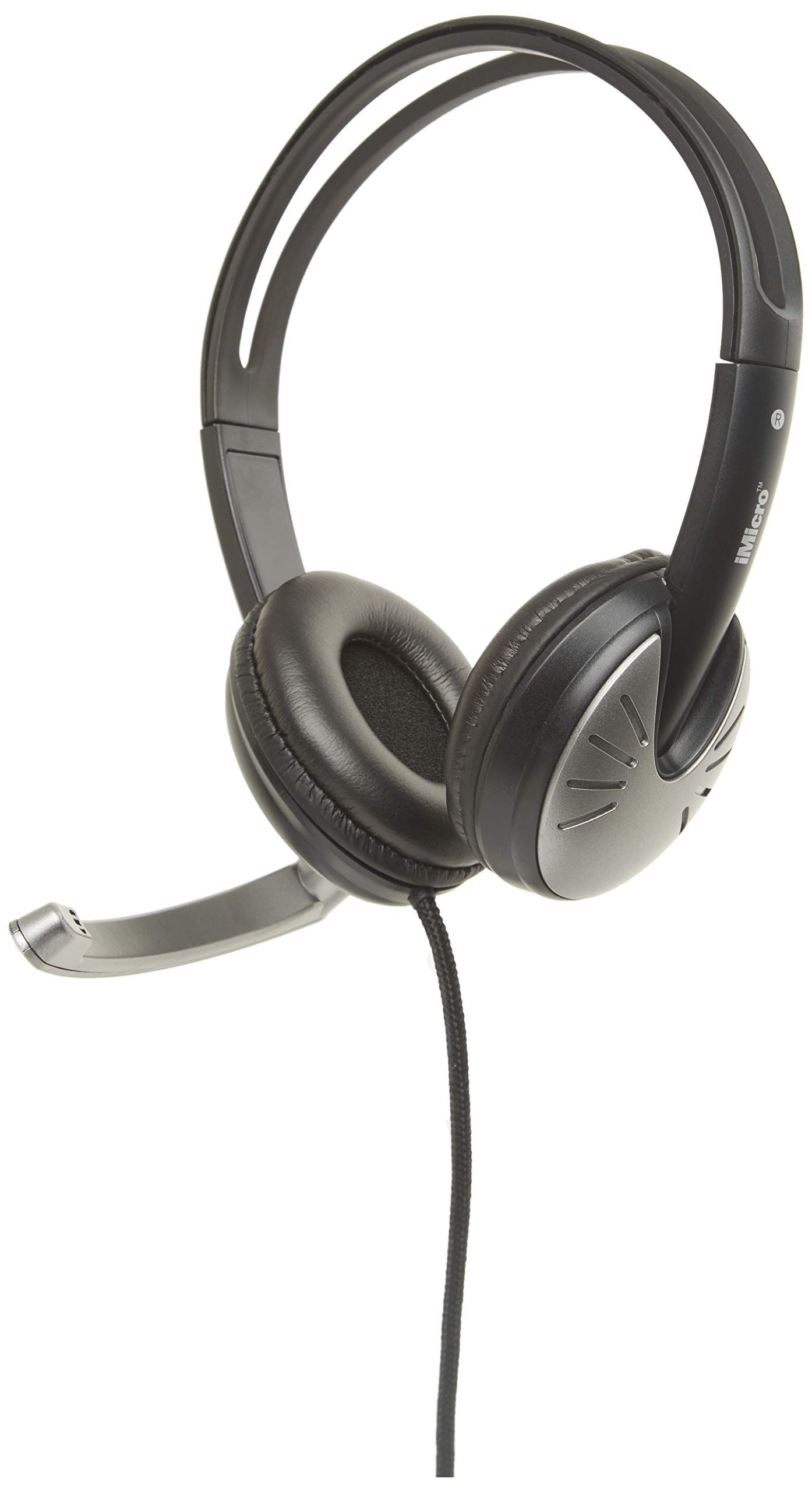 iMicro IMME282 USB Dual Headset: Noise Cancelling, Adjustable Mic & Volume Control for PC & Laptop