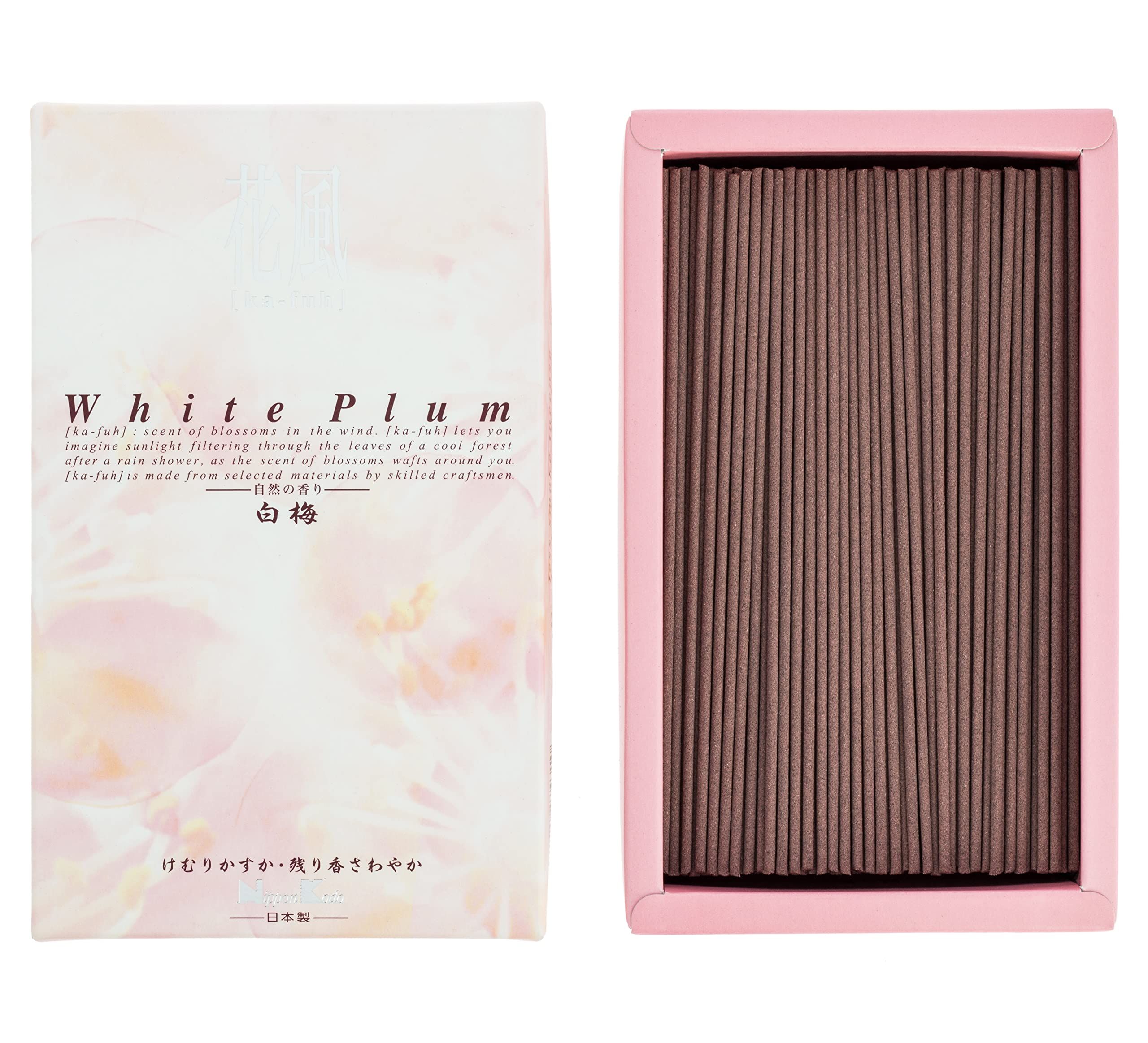 Nippon Kodo Ka-Fuh White Plum Incense - 450 Sticks of Blossoms in the Wind Scent