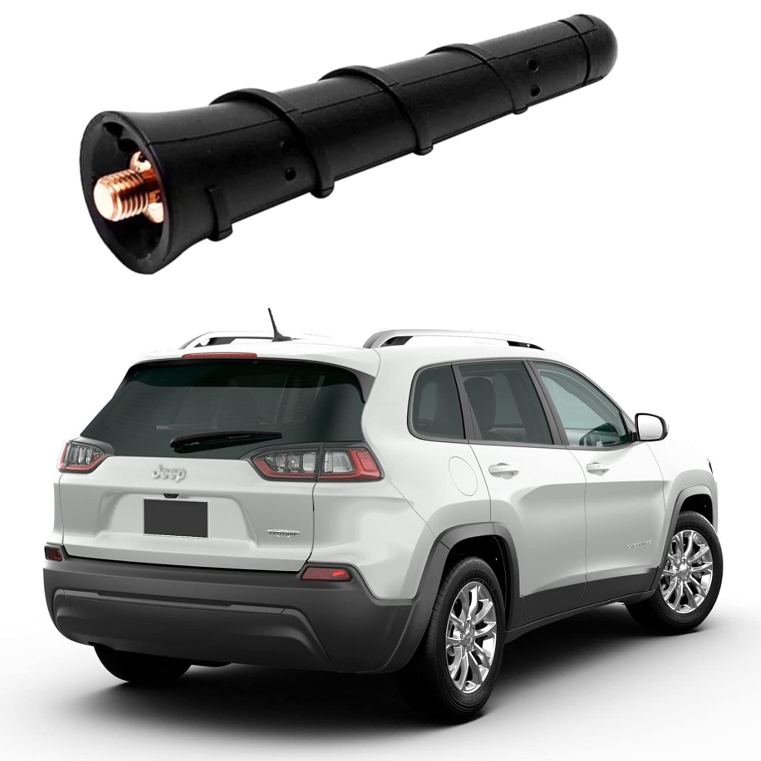"Upgrade Your Jeep & Dodge: BASIKER 3.2" Stubby Antenna for 2011-2023 Models - Fits Cherokee, Grand Cherokee, Compass & More!"