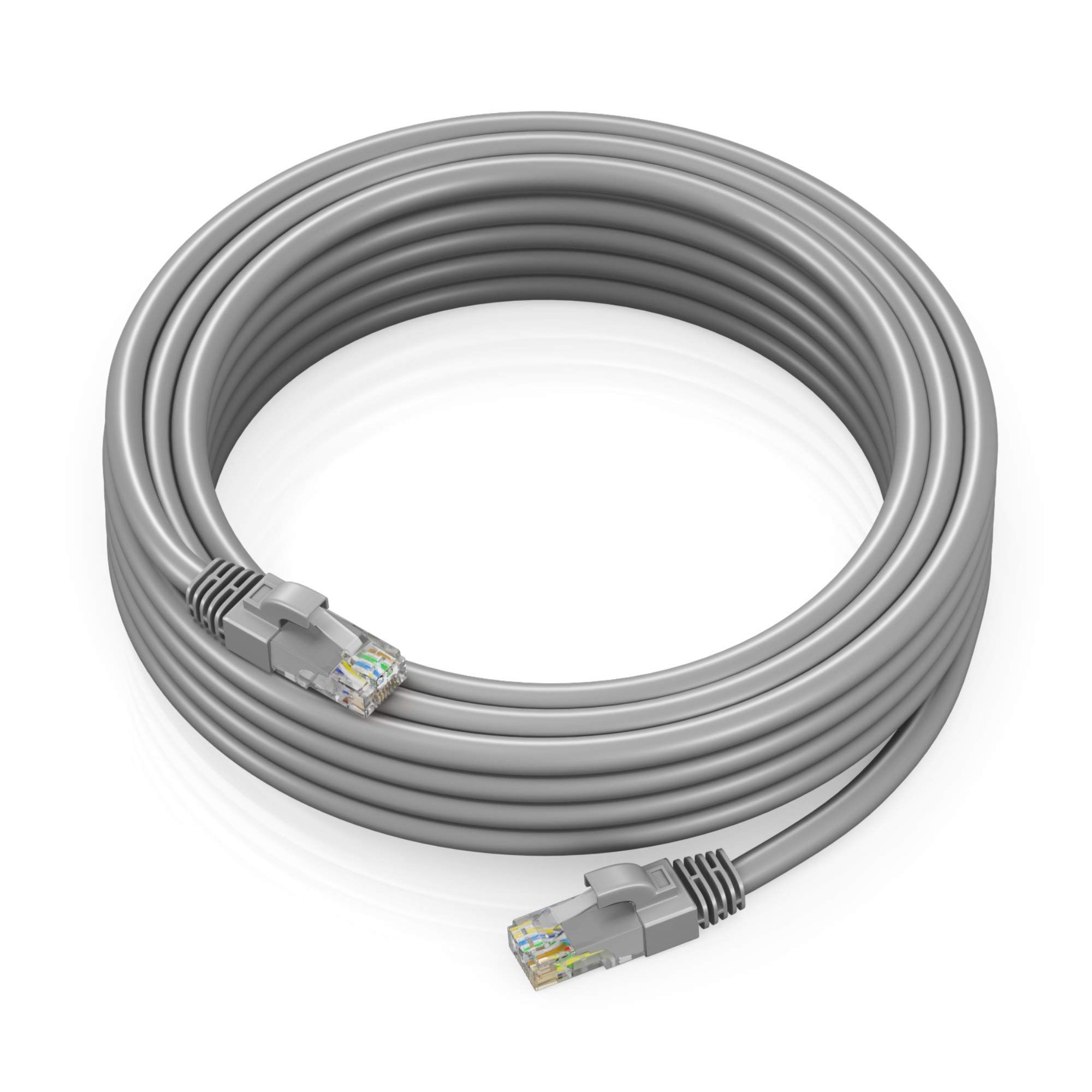 Maximm Cat 6 Ethernet Cable 50ft - High-Speed 10Gbps LAN & Internet Patch Cable - UTP, 550MHz, Gray