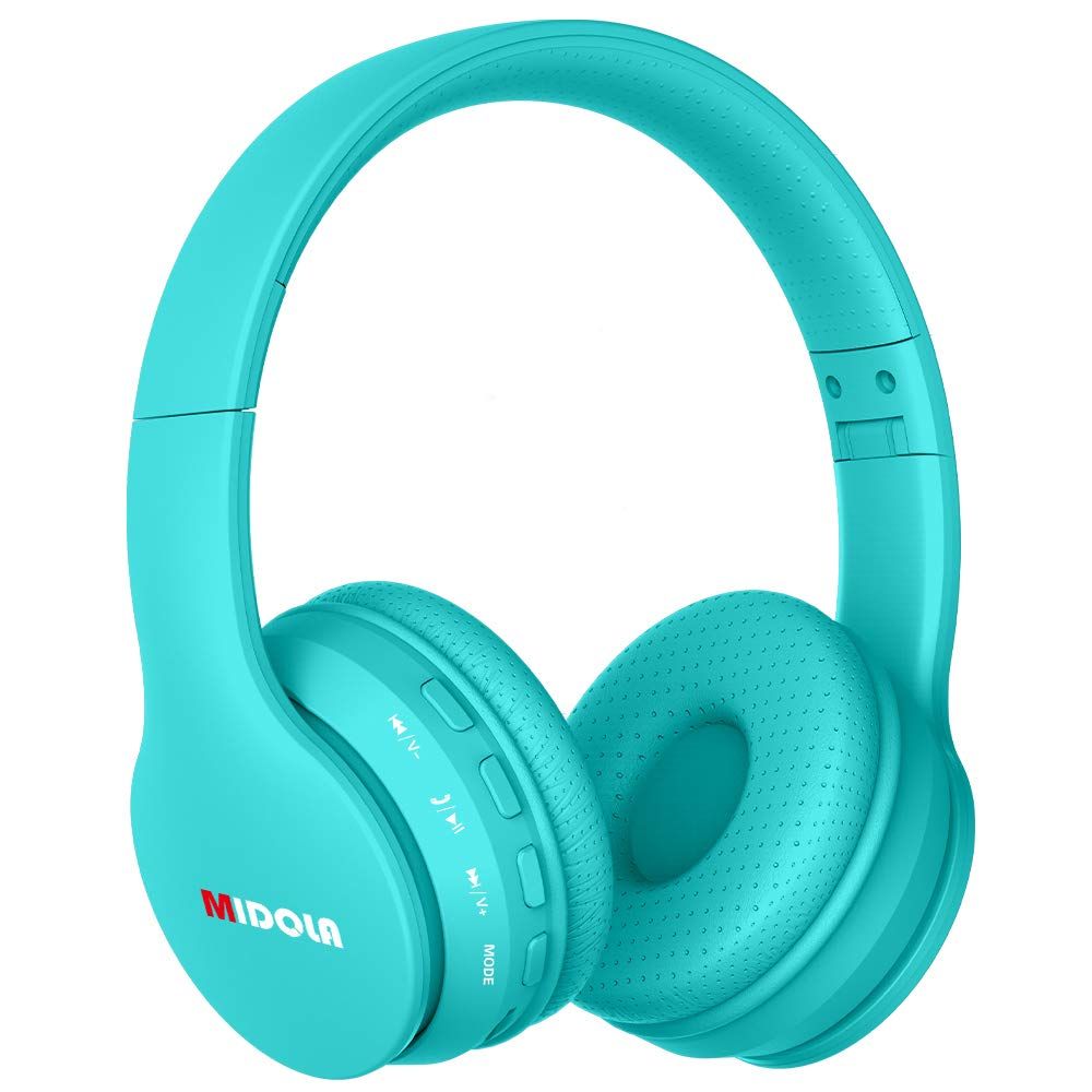 Midola Bluetooth Headphones for Kids - Volume Limited 85dB/110dB, Foldable, Noise Protection, AUX Mic - Perfect for Travel & School