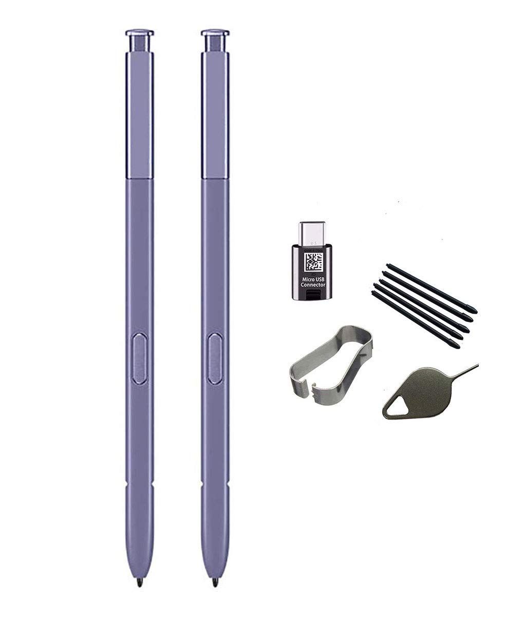 2PCS Stylus Pen for Samsung Galaxy Note 8 - Replacement S Pen with Tips, Eject Pin & Adapter in Orchid Gray