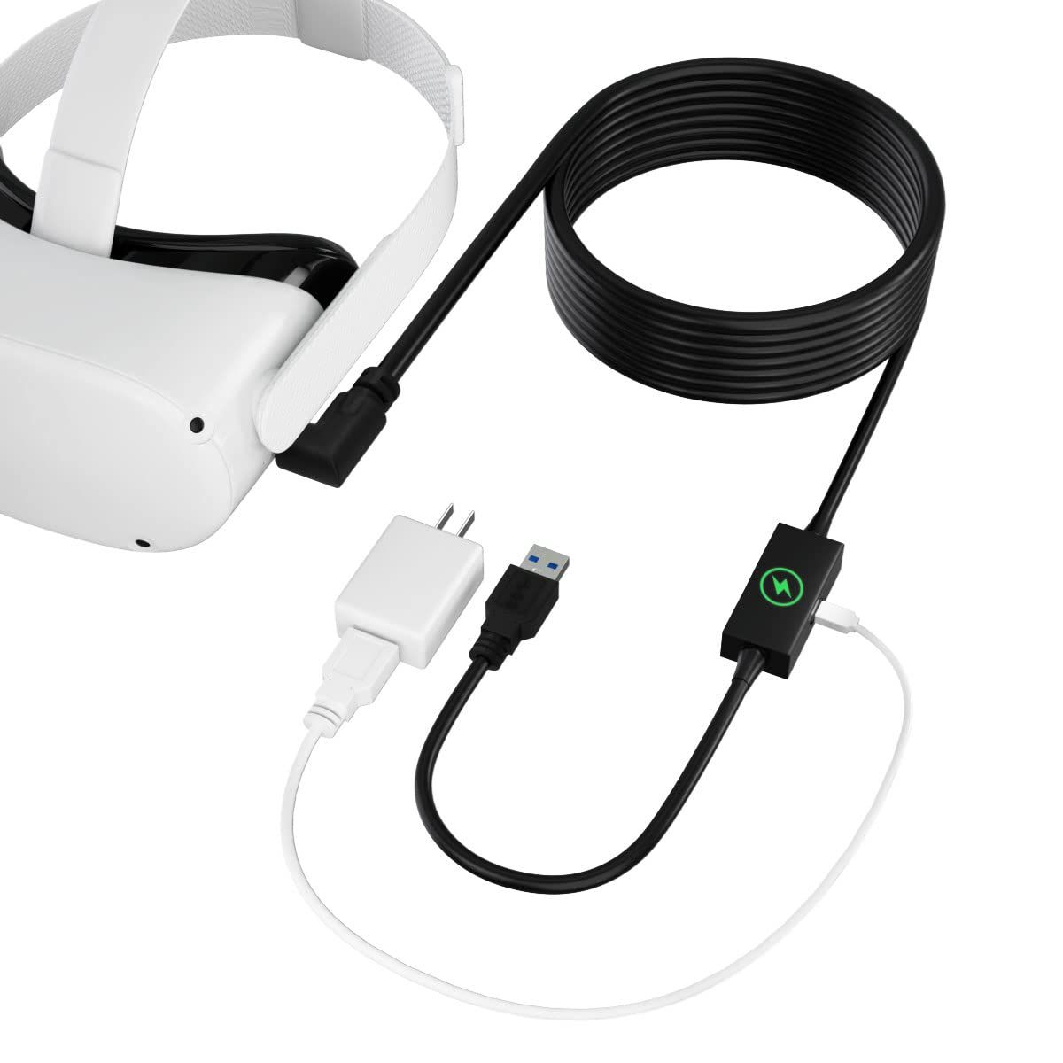 16FT VR Link Cable for Meta/Oculus Quest 3, 2 & Pro - High-Speed USB 3.0 Type C for Gaming & Charging