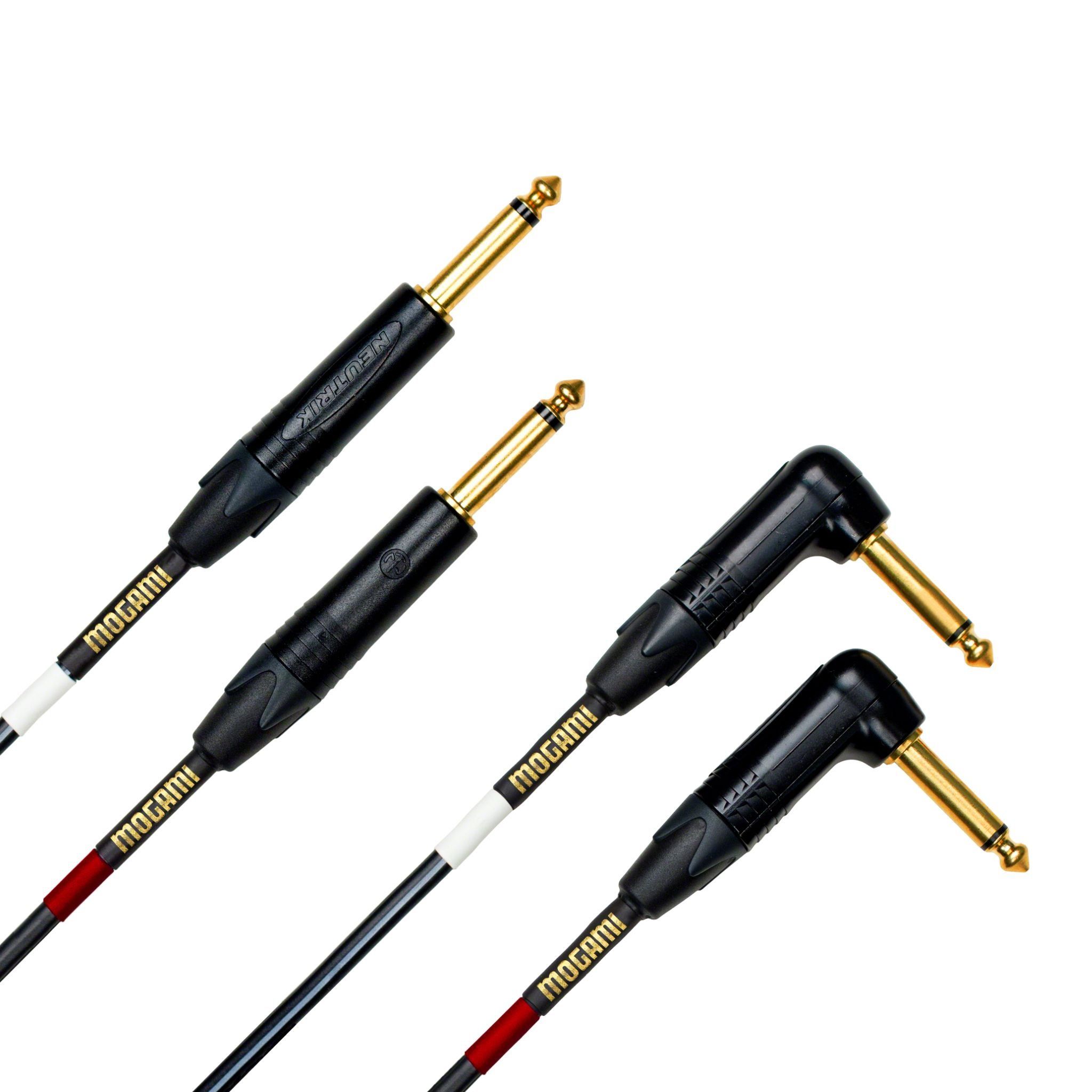 "Mogami Gold Key S-10R 10ft Unbalanced Stereo Keyboard Cable with 1/4" TS Male Plugs & Gold Contacts"