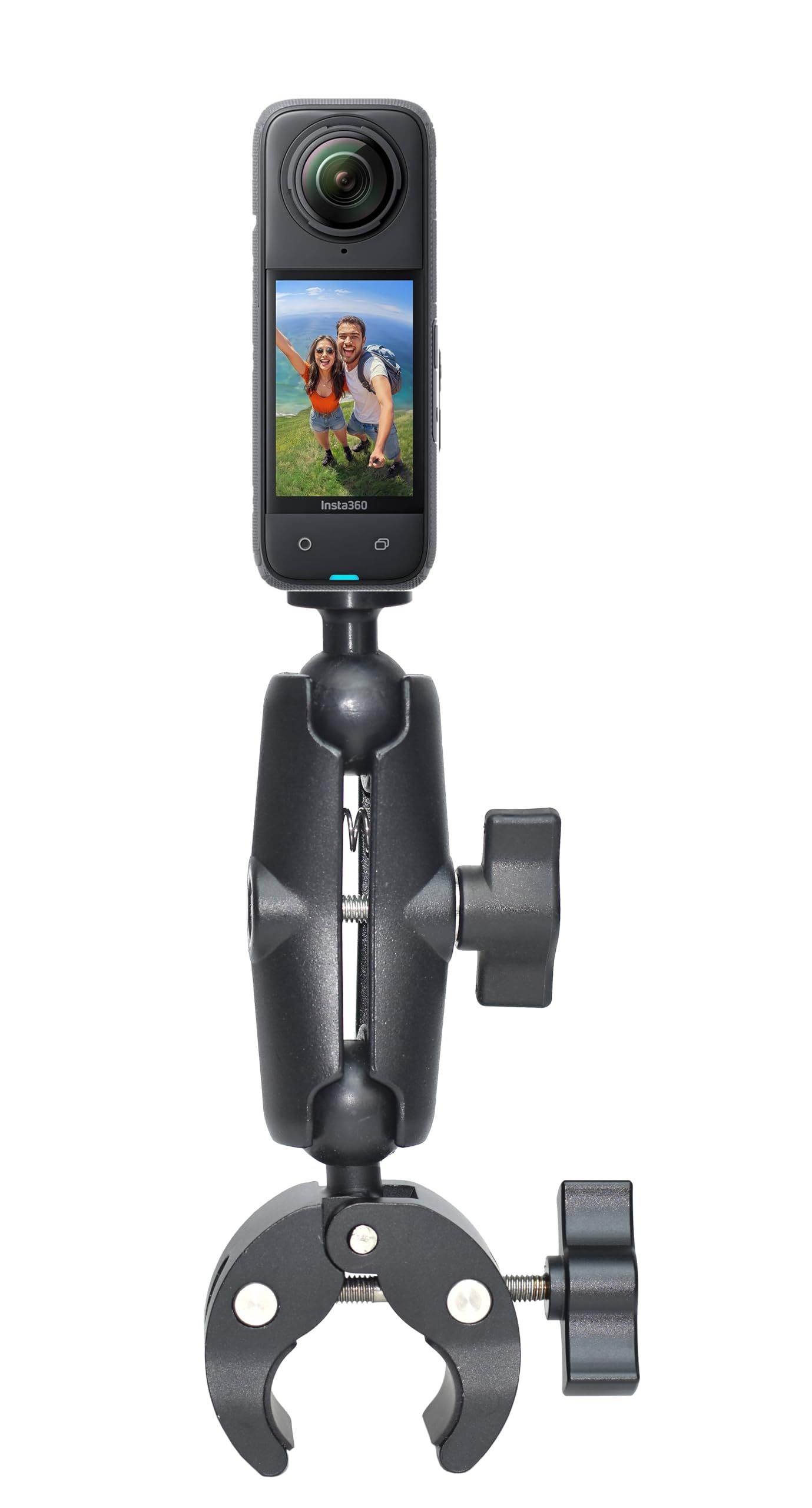 Adjustable Bicycle & Motorcycle Handlebar Mount for Insta360 & GoPro Cameras - Compatible with X4, X3, Hero 12, 11, & More