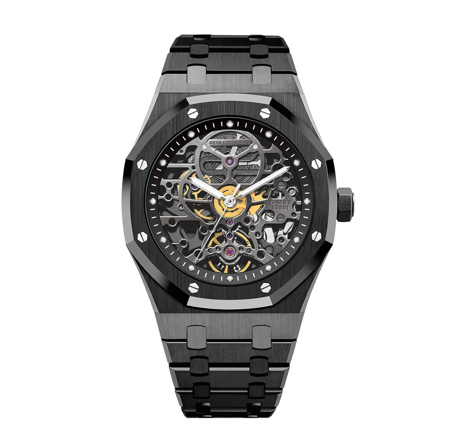 Redhai Automatic Skeleton Watch: 50M Waterproof, Anti-Shock, Stylish Men's Diver & Business Casual Timepiece