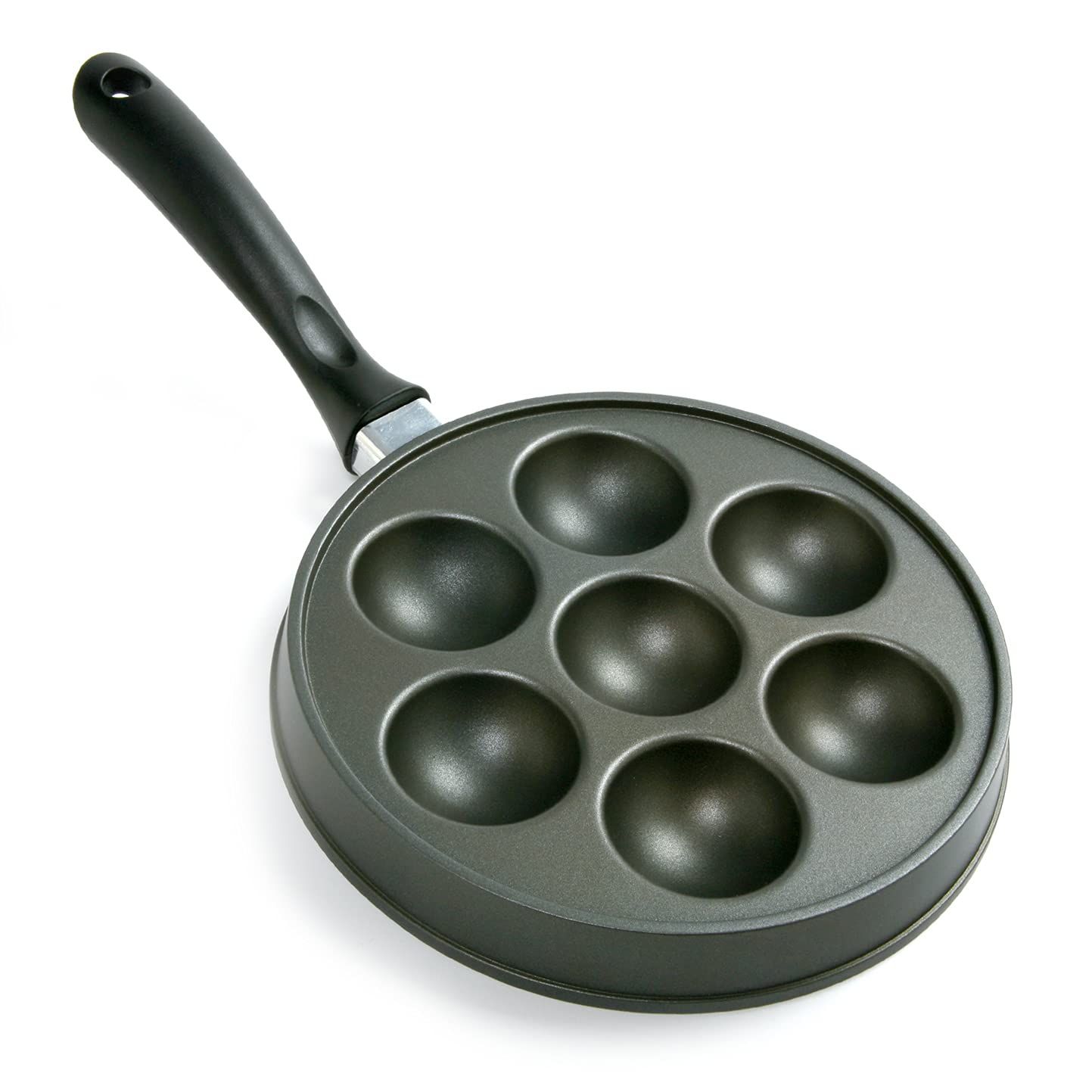 Norpro Nonstick Stuffed Pancake Pan, Munk/Aebleskiver/Ebelskiver 16.5? x 9? x 1.25? Black
