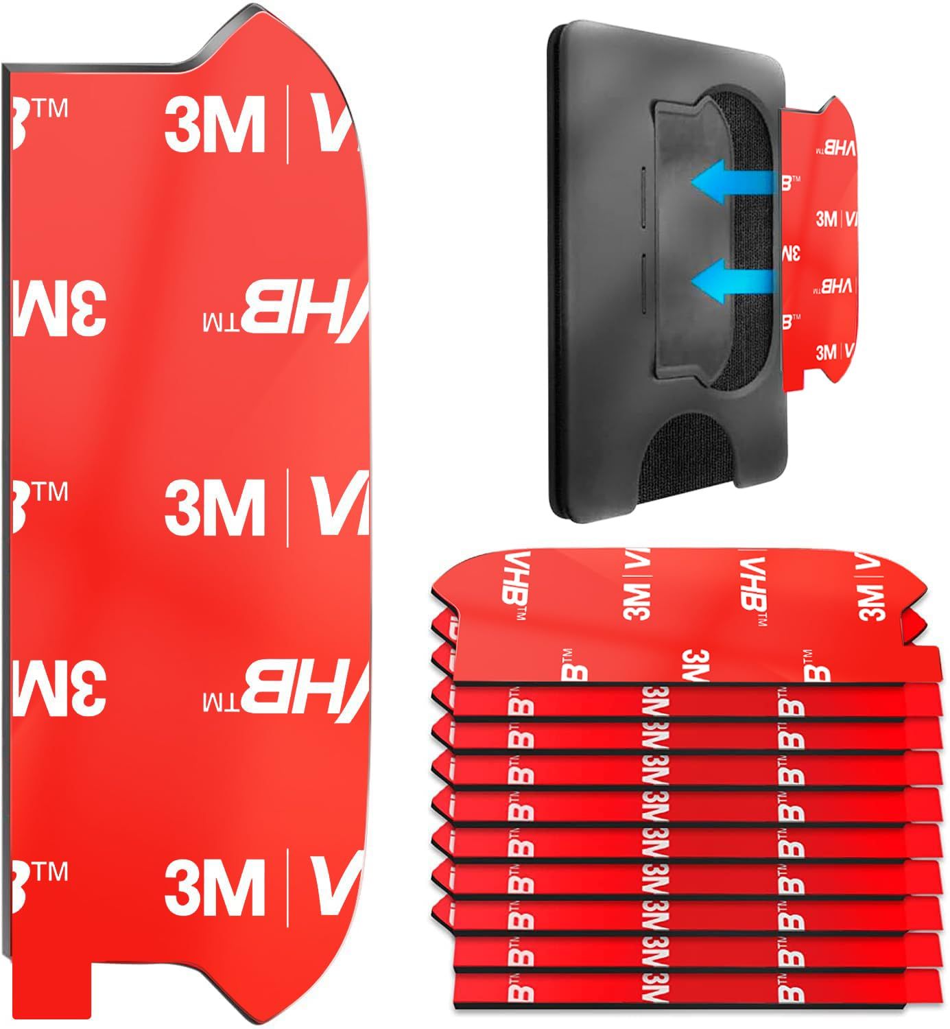 10pcs Sticky Adhesive Replacement for Pops Wallet+ & Wallet Plus - 3M Double-Sided Pads for Cell Phone Card Holders