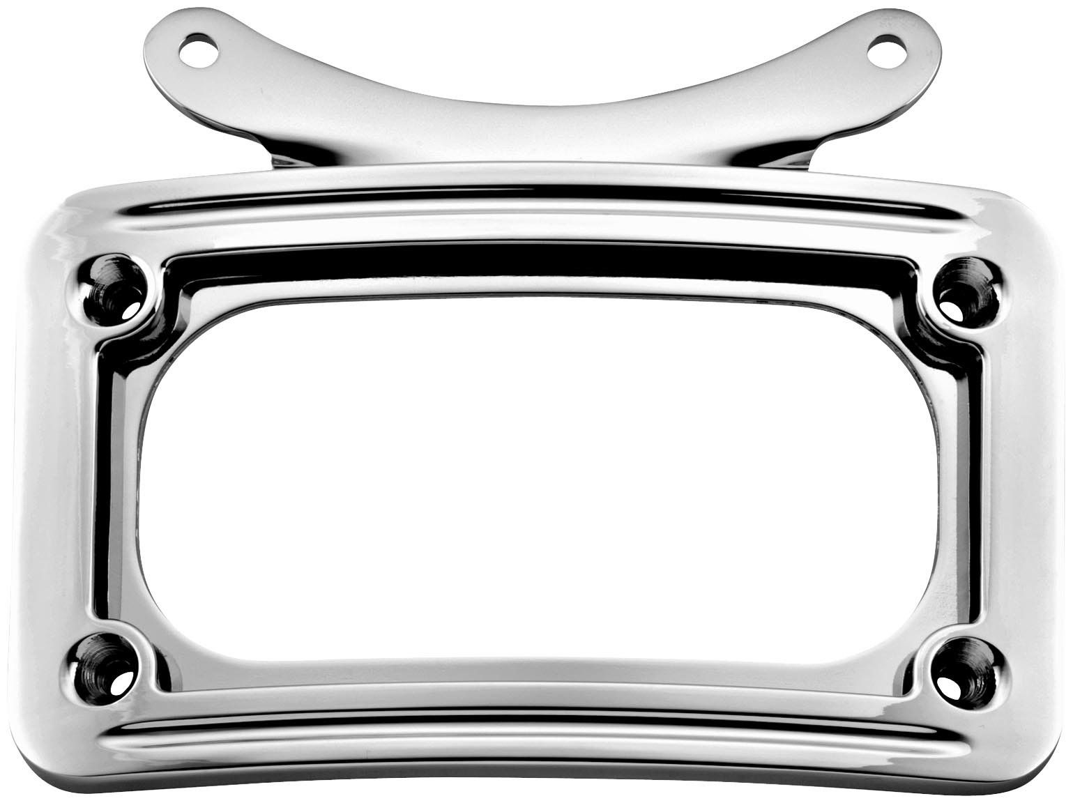 Upgrade Your Harley: Kuryakyn 3162 Curved License Plate Holder for 1986-2019 Models - Chrome Bullet Light Bar Accessory