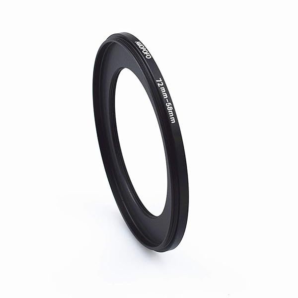 72mm to 58mm Step-Down Filter Ring Adapter for UV, ND, CPL - Metal Camera Accessory