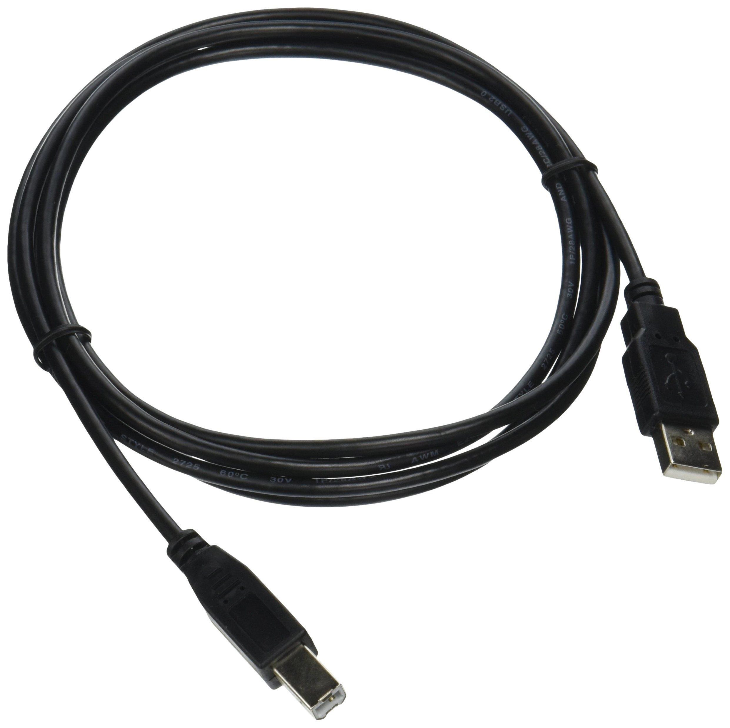 6FT USB A to USB B Cable - Black, Certified, Durable & Fast Charging