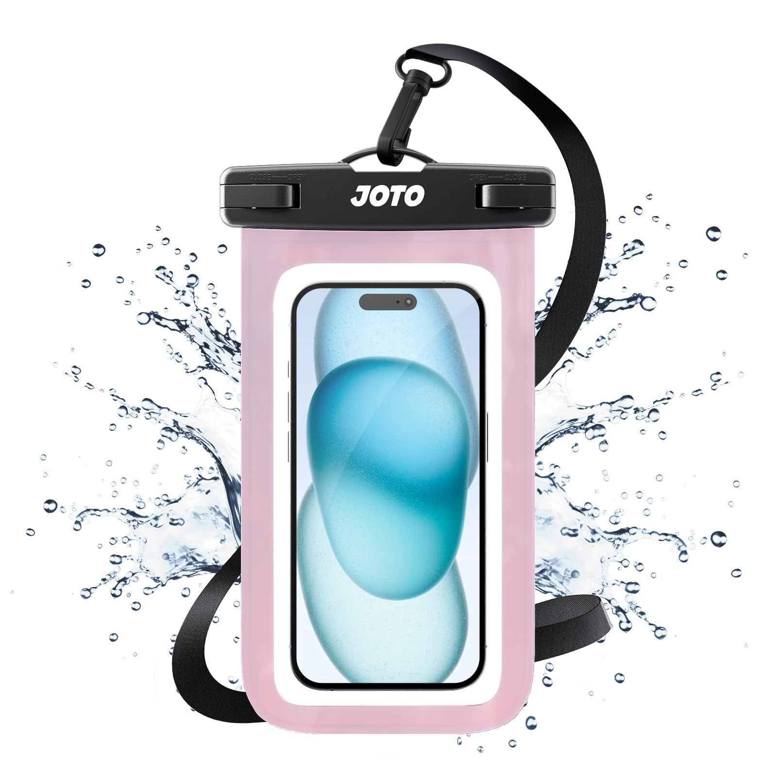 "JOTO Universal Waterproof Phone Pouch for iPhone 15/14/13/12/11 & Galaxy S23/S22 - Dry Bag Case for Up to 7" Phones"