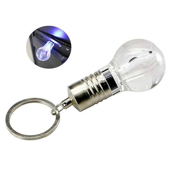 8GB USB 2.0 LED Light Lamp Flash Drive - Keychain Design Memory Stick & Pendrive