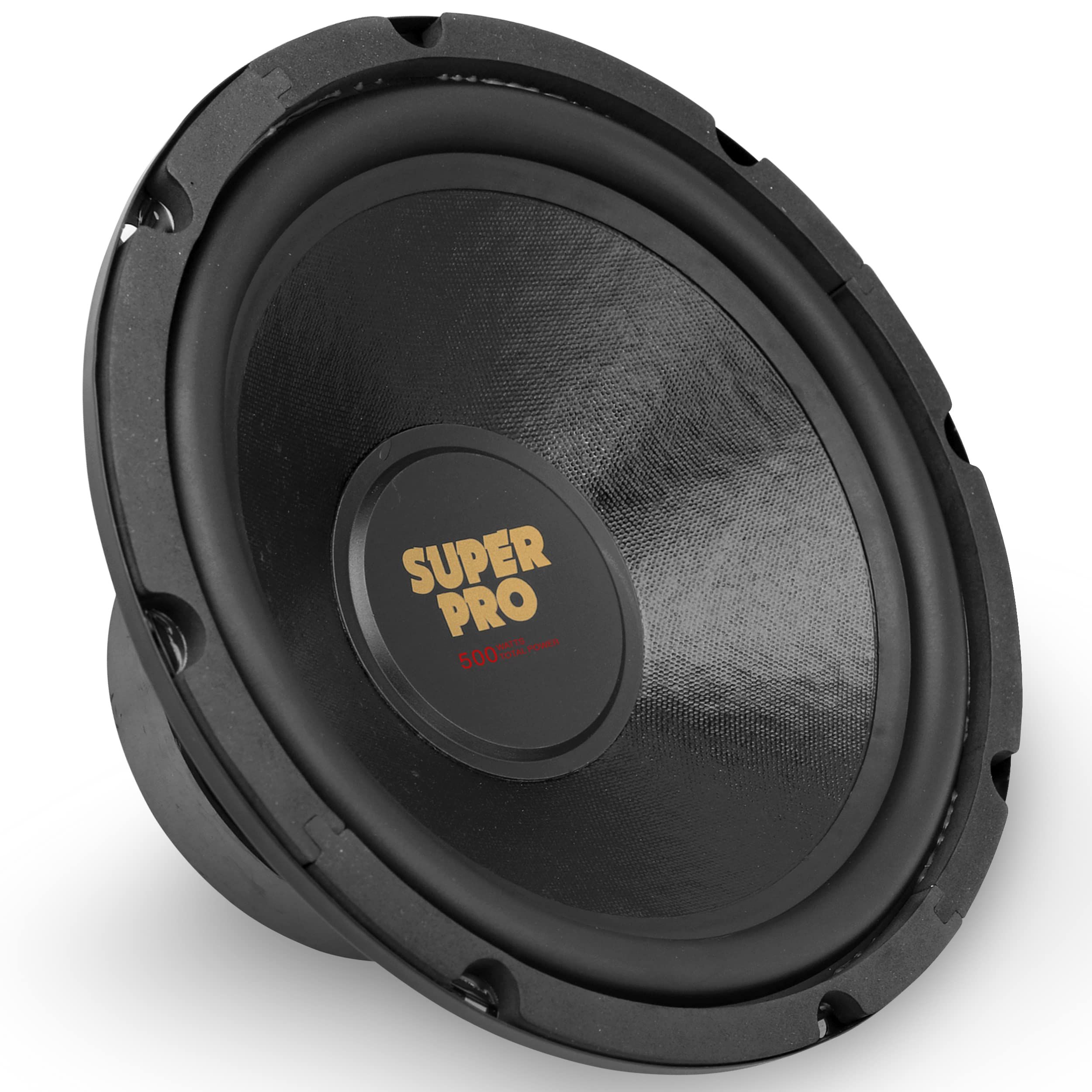 Powerful Pyramid 10 Inch Car Subwoofer - 500W High-Performance Audio System with 2 Inch Voice Coil & 60 oz Magnet