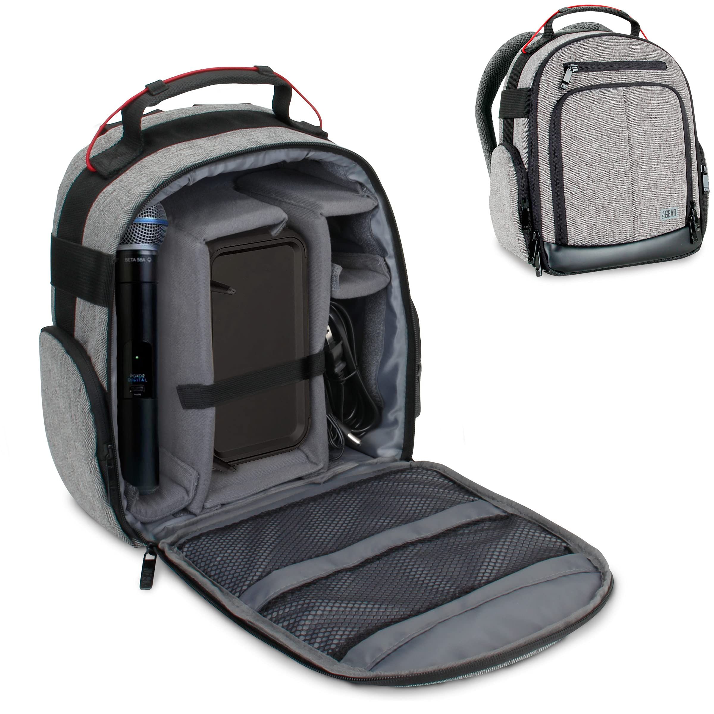 USA Gear Audio Equipment Backpack: Microphone Case for Shure, Sennheiser, Rode & More - Perfect for Wireless & Recording Gear