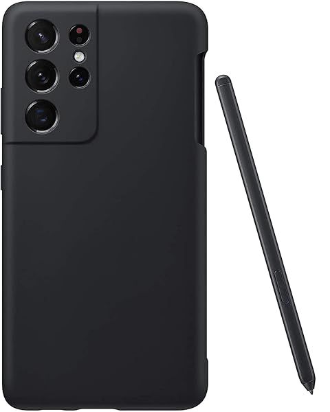 A-creator Galaxy S21 Ultra Silicone Case with S Pen Replacement for Samsung Galaxy S21 Ultra 5G (Black)