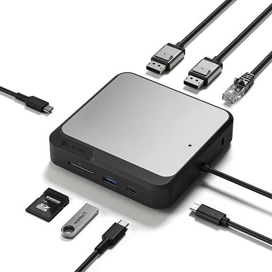 ALOGIC 7-in-1 Dual 4K Docking Station: USB-C, DisplayPort, 100W PD for Windows/Mac/Chrome - Compact & Versatile