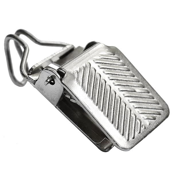 "ANDUSTRIAL Durable Clips for Rugs & Quilts - 10 Silver Alligator Clamps for 1/4" to 5/8" Racks"